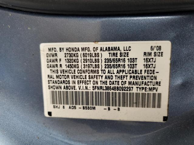 Photo 13 VIN: 5FNRL38648B092297 - HONDA ODYSSEY EX 