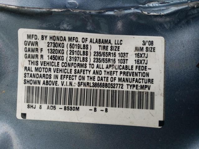 Photo 12 VIN: 5FNRL38668B052772 - HONDA ODYSSEY EX 