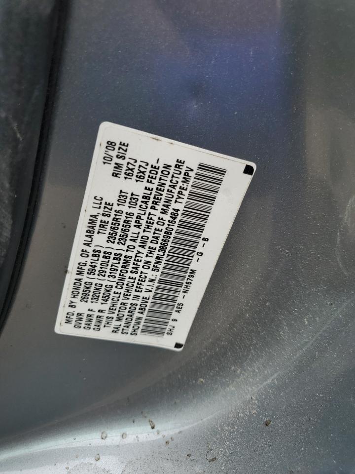 Photo 12 VIN: 5FNRL38669B016484 - HONDA ODYSSEY 