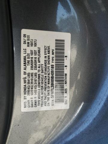 Photo 12 VIN: 5FNRL38689B409189 - HONDA ODYSSEY EX 