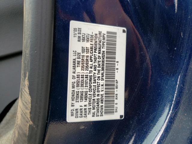 Photo 9 VIN: 5FNRL38696B045294 - HONDA ODYSSEY EX 