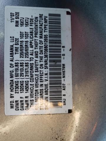 Photo 13 VIN: 5FNRL38708B012695 - HONDA ODYSSEY EX 