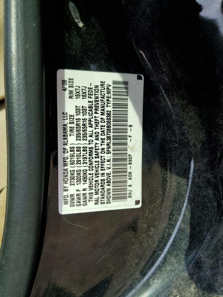 Photo 12 VIN: 5FNRL38708B069382 - HONDA ODYSSEY 