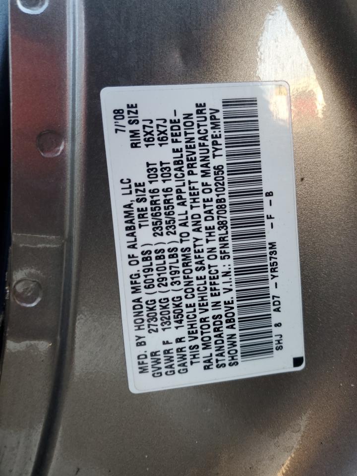 Photo 13 VIN: 5FNRL38708B102056 - HONDA ODYSSEY 