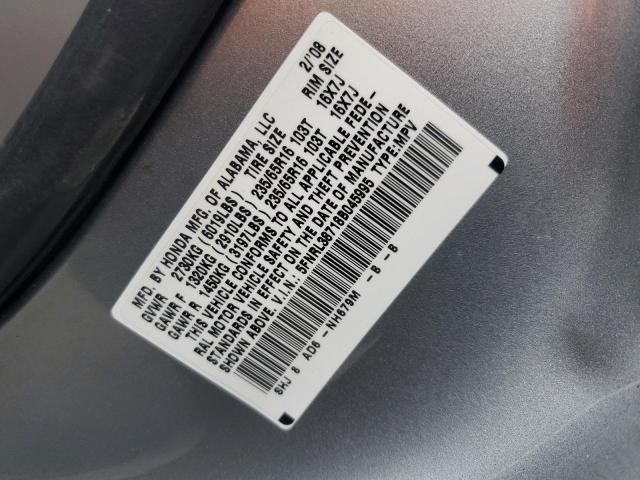 Photo 12 VIN: 5FNRL38718B045995 - HONDA ODYSSEY EX 