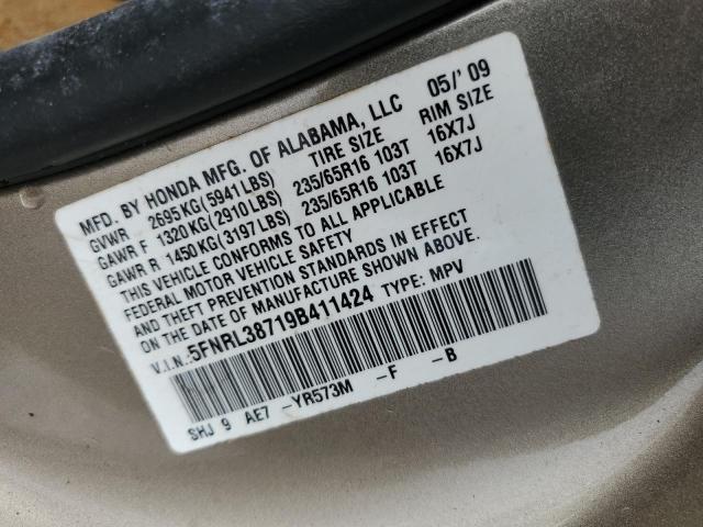 Photo 13 VIN: 5FNRL38719B411424 - HONDA ODYSSEY EX 