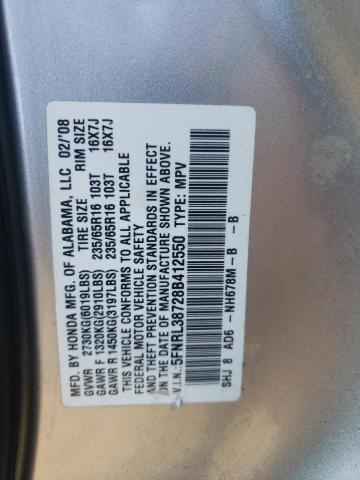 Photo 9 VIN: 5FNRL38728B412550 - HONDA ODYSSEY EX 