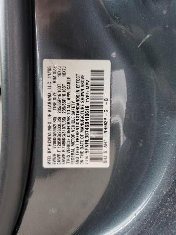 Photo 12 VIN: 5FNRL38746B410618 - HONDA ODYSSEY EX 