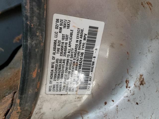 Photo 12 VIN: 5FNRL38746B424146 - HONDA ODYSSEY EX 