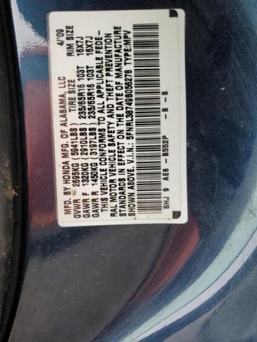 Photo 11 VIN: 5FNRL38749B056278 - HONDA ODYSSEY EX 