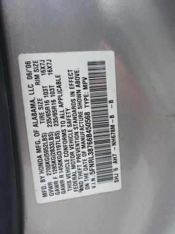 Photo 12 VIN: 5FNRL38766B450568 - HONDA ODYSSEY EX 