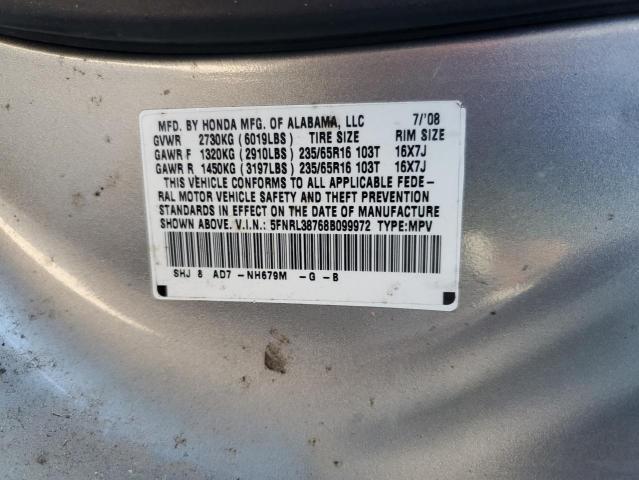 Photo 13 VIN: 5FNRL38768B099972 - HONDA ODYSSEY EX 