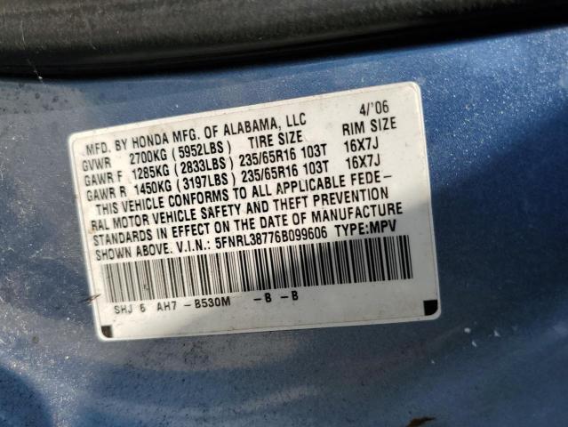 Photo 12 VIN: 5FNRL38776B099606 - HONDA ODYSSEY EX 