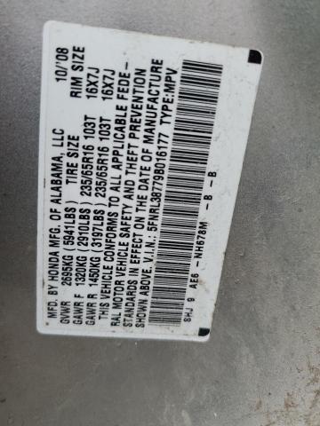 Photo 12 VIN: 5FNRL38779B016177 - HONDA ODYSSEY EX 