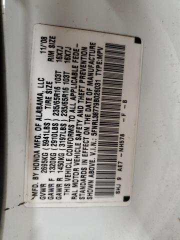 Photo 12 VIN: 5FNRL38779B026031 - HONDA ODYSSEY EX 