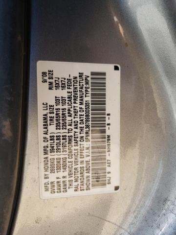 Photo 12 VIN: 5FNRL38789B005351 - HONDA ODYSSEY EX 