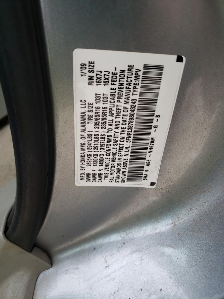 Photo 11 VIN: 5FNRL38789B043243 - HONDA ODYSSEY 