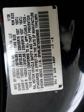 Photo 12 VIN: 5FNRL387X8B028600 - HONDA ODYSSEY EX 