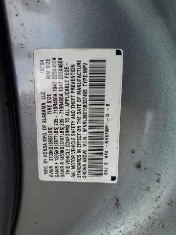 Photo 12 VIN: 5FNRL38815B037495 - HONDA ODYSSEY TO 