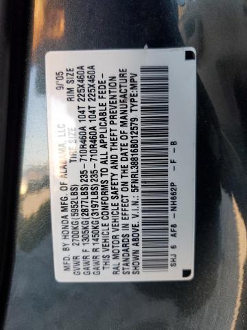 Photo 12 VIN: 5FNRL38816B012579 - HONDA ODYSSEY 