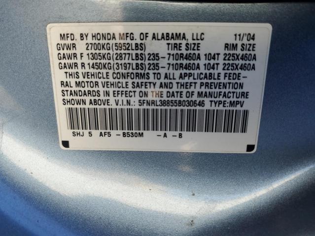 Photo 13 VIN: 5FNRL38855B030646 - HONDA ODYSSEY TO 