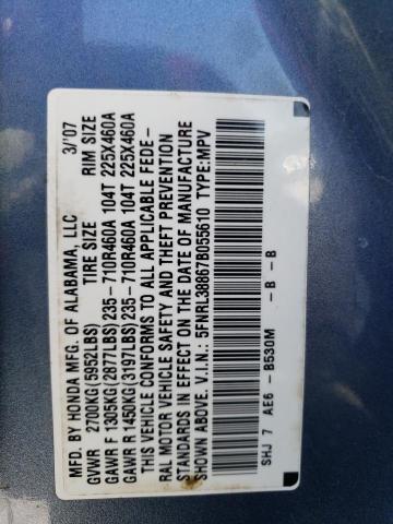 Photo 13 VIN: 5FNRL38867B055610 - HONDA ODYSSEY TO 