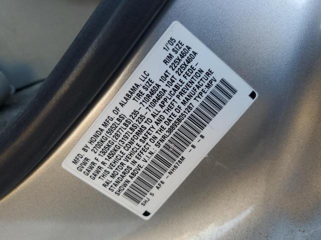 Photo 12 VIN: 5FNRL38895B051287 - HONDA ODYSSEY 