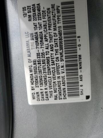 Photo 12 VIN: 5FNRL38896B048519 - HONDA ODYSSEY TO 