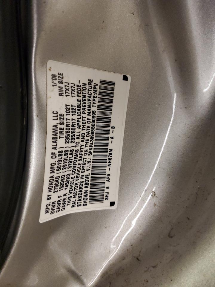 Photo 12 VIN: 5FNRL38988B030895 - HONDA ODYSSEY 