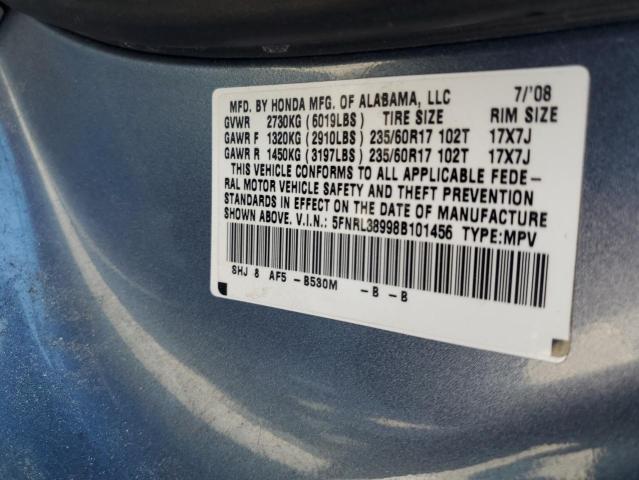 Photo 12 VIN: 5FNRL38998B101456 - HONDA ODYSSEY TO 