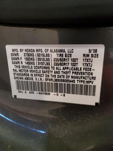 Photo 12 VIN: 5FNRL389X8B085445 - HONDA ODYSSEY TO 