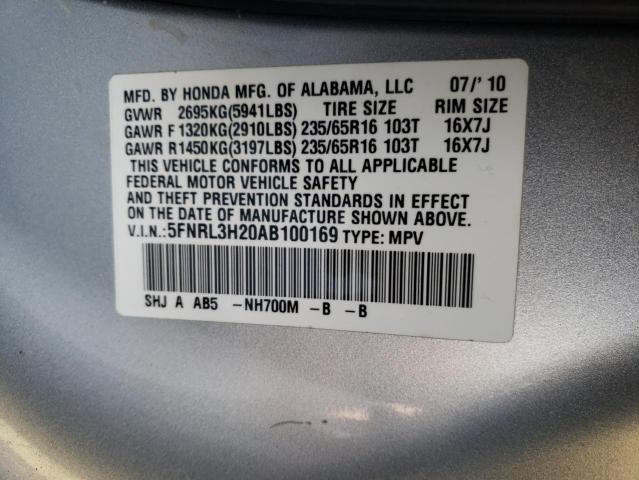 Photo 9 VIN: 5FNRL3H20AB100169 - HONDA ODYSSEY LX 