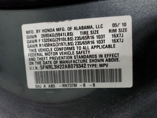 Photo 12 VIN: 5FNRL3H22AB079342 - HONDA ODYSSEY LX 