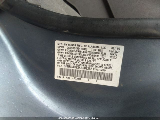 Photo 8 VIN: 5FNRL3H23AB009252 - HONDA ODYSSEY 