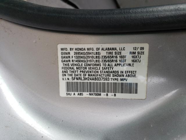 Photo 9 VIN: 5FNRL3H24AB037593 - HONDA ODYSSEY LX 