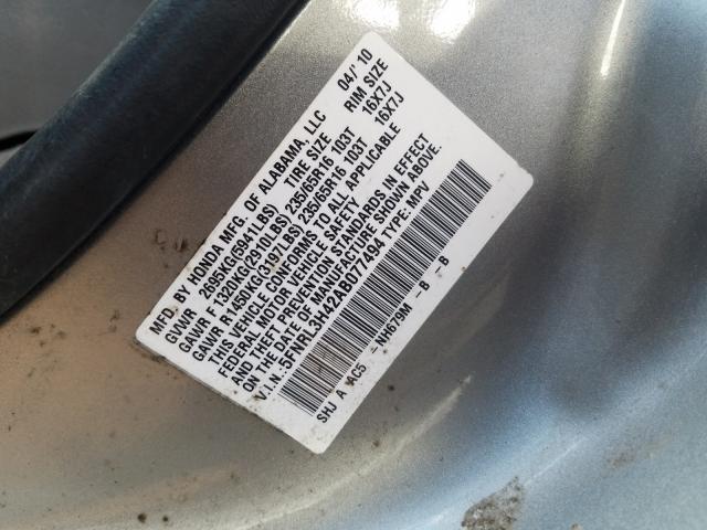 Photo 9 VIN: 5FNRL3H42AB077494 - HONDA ODYSSEY EX 