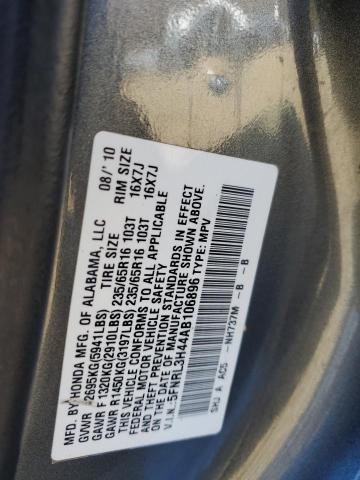 Photo 12 VIN: 5FNRL3H44AB106896 - HONDA ODYSSEY EX 