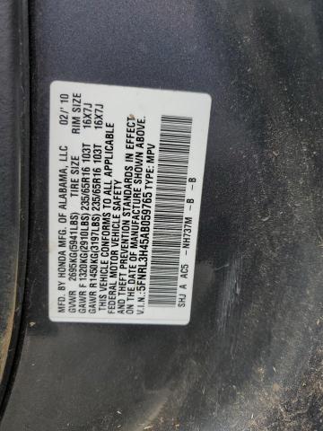 Photo 12 VIN: 5FNRL3H45AB059765 - HONDA ODYSSEY EX 