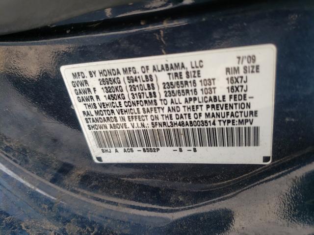 Photo 9 VIN: 5FNRL3H48AB003514 - HONDA ODYSSEY 