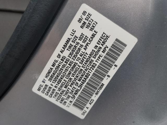 Photo 12 VIN: 5FNRL3H48AB017283 - HONDA ODYSSEY EX 