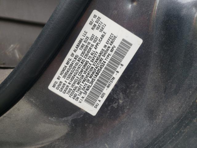 Photo 9 VIN: 5FNRL3H51AB054524 - HONDA ODYSSEY EX 