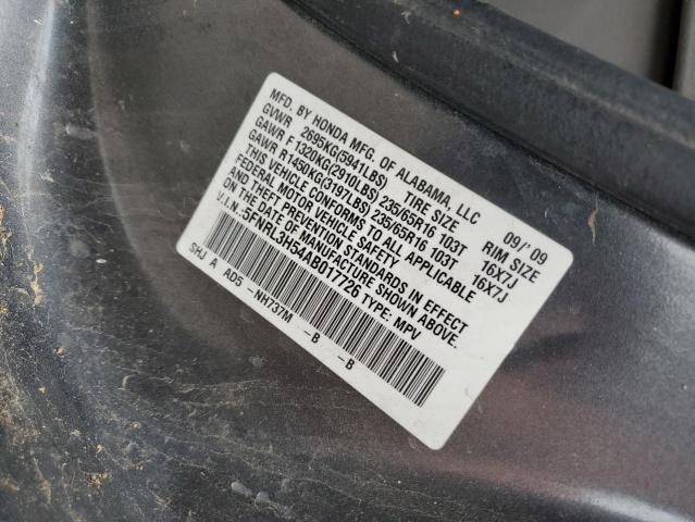 Photo 12 VIN: 5FNRL3H54AB017726 - HONDA ODYSSEY EX 