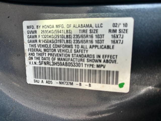 Photo 9 VIN: 5FNRL3H59AB053301 - HONDA ODYSSEY EX 