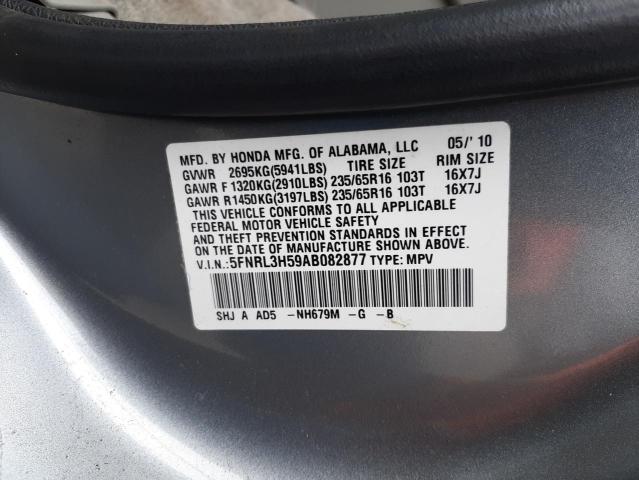 Photo 9 VIN: 5FNRL3H59AB082877 - HONDA ODYSSEY EX 