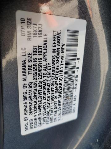 Photo 13 VIN: 5FNRL3H62AB101181 - HONDA ODYSSEY EX 