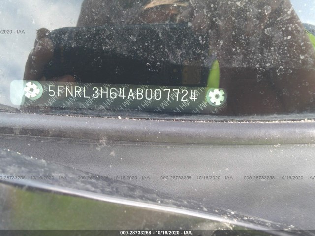 Photo 8 VIN: 5FNRL3H64AB007724 - HONDA ODYSSEY 