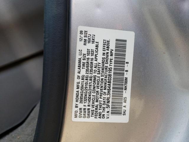 Photo 12 VIN: 5FNRL3H64AB038195 - HONDA ODYSSEY EX 