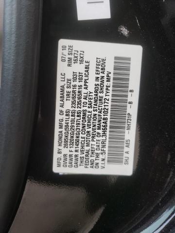 Photo 12 VIN: 5FNRL3H66AB102172 - HONDA ODYSSEY EX 