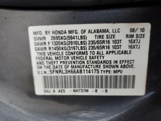 Photo 12 VIN: 5FNRL3H66AB114175 - HONDA ODYSSEY EX 