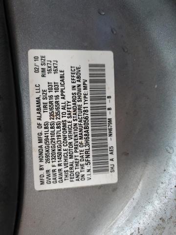 Photo 9 VIN: 5FNRL3H68AB056781 - HONDA ODYSSEY EX 